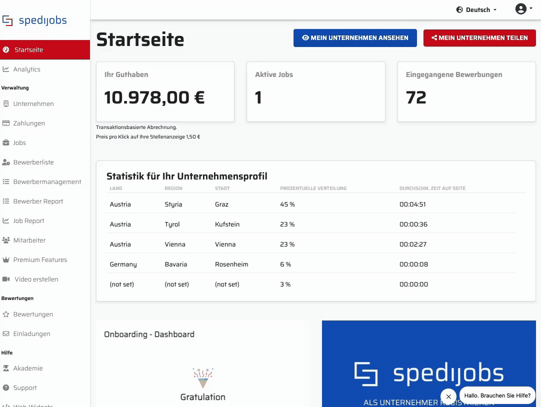 SpediBot | Video Demo – Funktionsübersicht